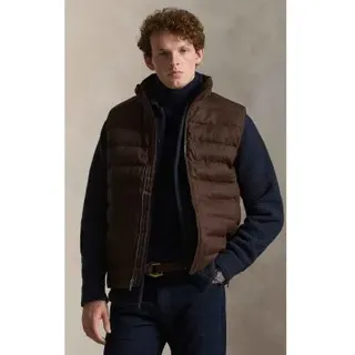 Polo Ralph Lauren für Herren. 710P01997002 Colden braune Leinenweste (L), Lässig, Klassisch