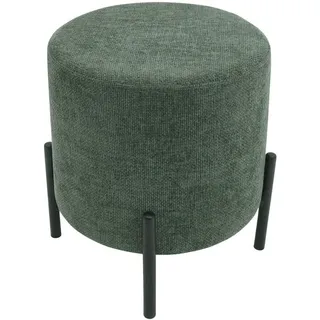 Mobili Rebecca Pouf, Dunkelgrün Schwarz Modern