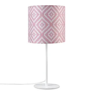 Wandleuchte Stofflampenschirm Tischlampe Nachttischlampe E14 Vintage Retro Rund - Weiß