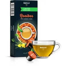 Martello Teekapseln ROOIBOS - Frische, aromatische Blätter - 200 Kapseln (20 x 10), Für MARTELLO-Kapselmaschinen