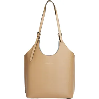 Tommy Hilfiger Damen Tote Bag Tasche Modern mit Branding, Beige (Safari Canvas), Einheitsgröße