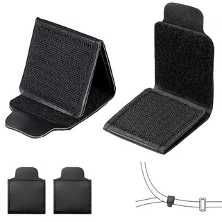 LIUZHUJ 4 Stück Sicherheitsgurt Clip, PU-Material, Gurtversteller Auto, Schwarze Gurthalter Auto, für Einstellung und Befestigung des Autosicherheitsgurtes