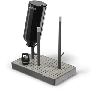 Sigg - Flaschen-Abtropfgestell Elara - rutschfest - wasserdichte Abtropfschale - Kratzfreie gummierte Halterungen - BPA-frei & spülmaschinengeeignet - Swiss Design - Hergestellt in der EU - Grau