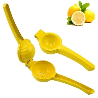 PIQIUQIU Zitronenpresse – Metall Limettenpresse – Manuelle Zitruspresse Saftpresse mit Handle- Orangenpresse Saftpressen Zitruspresse Zitronenpresse manuell (Farbe zufällig)