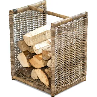 Westmann Rattan Kaminholzkorb Costa Natur 40x36x50 cm - Braun