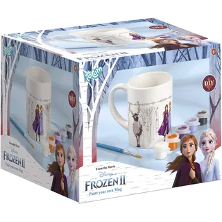 Disney Frozen II Becher zum Selbstbemalen: Tasse zum Ausmalen Motiven, 5, Pinsel