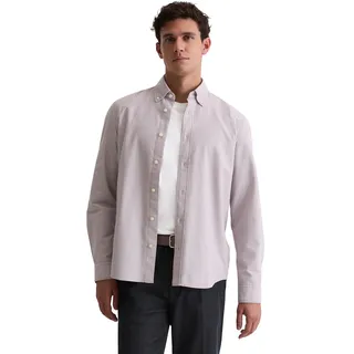 Langarmhemd MARC O'POLO, Herren, Gr. L, N-Gr, bright pink, Web, Obermaterial: 100% Baumwolle, regular fit, 2-Knopf-Manschette, Hemden Langarmhemd, Oxford-Hemd, regular fit mit Button-Down-Kragen