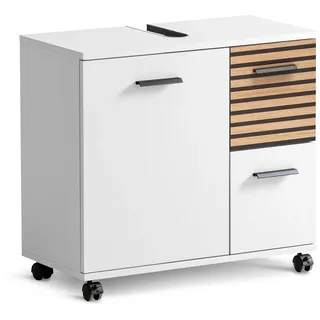 Schildmeyer Waschbeckenunterschrank Katta 65,1 x 60 x 32 cm Weiß Matt