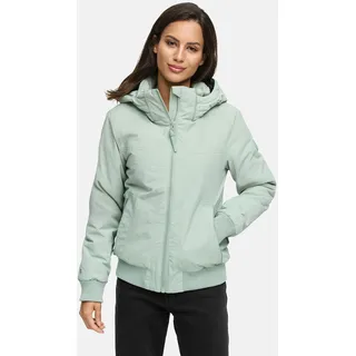 Winterjacke MARIKOO "Marikoo Mooni Damen Herbst Caban Jacke N084", Damen, Gr. L, grün (smokey mint), Obermaterial: 100% Nylon NY., Jacken Winterjacke