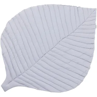 Toddlekind Krabbeldecke für Babys, Blattform, handgenäht, Baby-Spielmatte aus Bio-Baumwolle, 116 × 87 cm, Stone/Grau