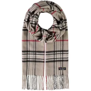 FRAAS Schal Cashmink® Scarf with FRAAS Plaid Camel Grey grau mehrfarbig - Grau, Bunt