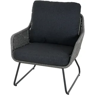 Siena Garden Kansas Loungesessel 74 x 75 x 76 cm grau/weiß