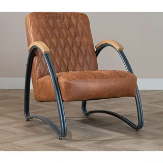 Bronx71 Ledersessel Ivy Industrial Design cognac - Braun