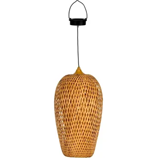 Pauleen Solarleuchte Kunststoff/Metall/Rattan 22 cm Ø, 75,2 cm H, 1 Stk., beige