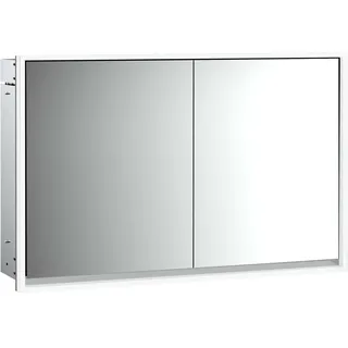 emco loft Lichtspiegelschrank, 1200mm, 2 Türen, Unterputzmodell, 979805119, Farbe: aluminium/spiegel