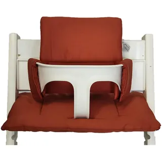 Shabany® Hochstuhl Sitzkissen 100% Bio Baumwolle | Classic Kissen Sitzbezug | Hochstuhlauflage | 2-teilig passend für Stokke Tripp Trapp Kinderhochstuhl |maschinenwaschbar | einfache Befestigung