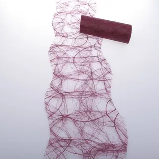 Deko AS GmbH Sizoweb Tischband Wellenschnitt Bordeaux ca. 12,5 cm Rolle 25 Meter 64W 011-R