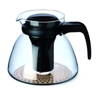 Simax Teekanne aus Glas VIOLA für Induktionskochfeld – Fassungsvermögen 1,5 l – integrierter Filter – Maße: Ø 17 x 14,7 cm – Exclusive 3762/S/IND