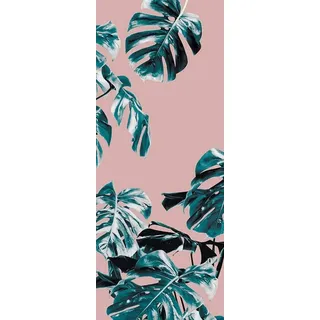 KOMAR Vliestapete - Monstera Rosé Panel - Größe 100 x 250 cm 100 x 250 cm