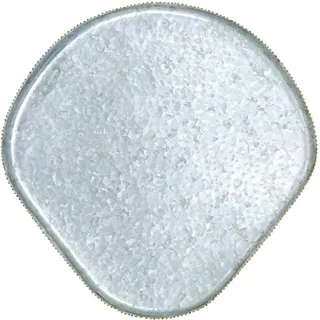 Dekotablett im Antik-Look aus Metall, Zinkoptik mit Goldperlen-Verzierung, vielseitig einsetzbar, 39,5cm - Gold