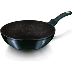 BerlingerHaus GRANITE WOK KEPTUVĖ 30cm BERLINGER HAUS BH-6114 AQUAMARINE, Pfanne + Kochtopf, Schwarz