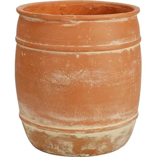 33 cm hoch, 30,5 cm Durchmesser terracotta blumentopf mit Ablaufloch | Großer rustikaler terrakotta-blumentopf in Ton-Optik, für Innen- und Außenpflanzen, Terrasse, Veranda, Garten & Wohndeko