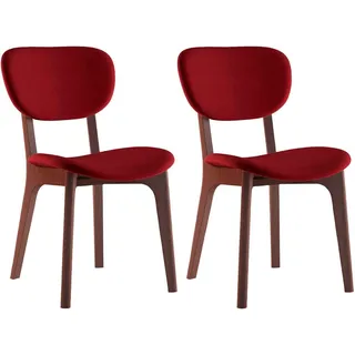 Home Affaire Stuhl COZY Polyester rot 2er Set