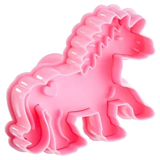 Städter Einhorn Ausstechform, Plastik, Rosa, ca. 7 cm