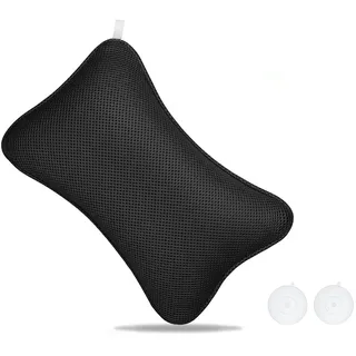 flintronic Badewannenkissen, 3D-Badekissen für die Badewanne mit 2 Leistungsstarken Saugnäpfen, Ergonomisches Luxus-Badewannenkissen für Home Spa und Badewannen Stützt Kopf, Nacken, Schultern, Rücken