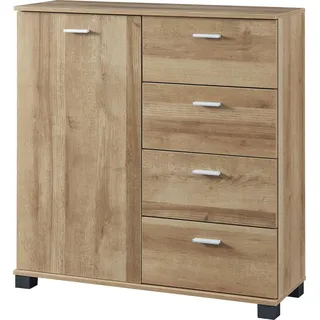 [en.casa] Sideboard Döbritz 84x80x28cm Eiche