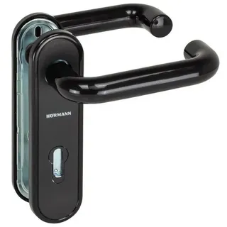 Hörmann Drückergarnitur D-110 Kurzschild BB/PZ schwarz 545970
