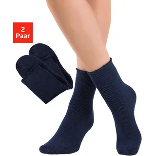 Lavana Thermosocken, (Packung, 2 Paar), mit flauschiger Innenseite, blau