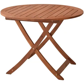 Merxx Gartentisch Ø 100 x 74 cm Braun/Beige