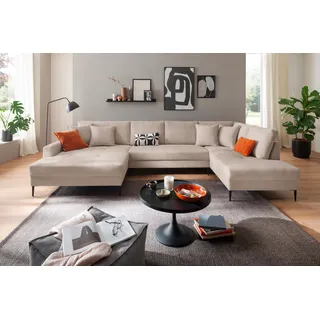 trends by hg »Summer U-Form« in Cord-Stoff mit Metallfuß,