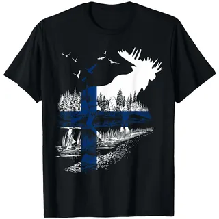 FINNLAND Fahne Flagge ELCH FINNLAND T-Shirt