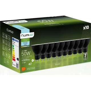 LUMILED GU10 LED Lampe 6W 580 Lm Leuchtmittel 6500K kaltweiß Strahler Spot, ersetzt 50W Halogenlampen 120° Reflektorlampen Reflektor 10 Stück Lampen
