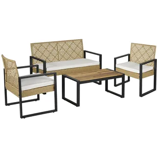 casa.pro Calciano Set 4-tlg. Beige/Schwarz