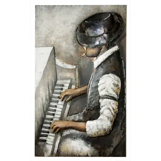 Gilde Gallery Metallbild »Kunstobjekt Rhythm And Blues«, Musiker, (1 St.), bunt