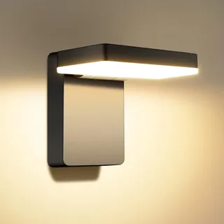ledmo 60W LED Wandleuchte Aussen/Innen 5000 Lumen Außenlampen Warmweiß 3000K Modern Aussen Wandleuchten mit 180° Faltbar 360° Drehbares LED-Panel Außenleuchte Wasserdicht IP65