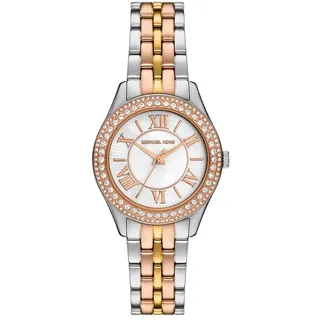 Michael Kors Harlowe Watch für Damen, Quarz-Dreizeigerwerk mit Edelstahl- oder Lederarmband