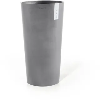 Ecopots Blumentopf Amsterdam Extra High 49,8/91 cm Grau , Kunststoff , Beton Optik , Rund , 91 cm , Dekoration, Blumen & Blumentöpfe, Übertöpfe