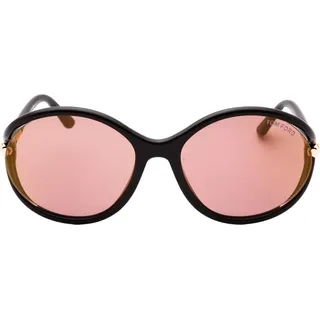 Tom Ford - "Melody" Glänzend-Sonnenbrille für Damen SY446 (Einheitsgröße) (Dunkelbraun/Rosa) - Dunkelbraun