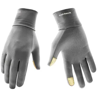 BOODUN Leichte Sporthandschuhe Laufhandschuhe WARM UP Running Handschuhe Unisex Sport Handschuhe Slim Walking Handschuhe für Damen und Herren mit Touchscreen-Funktion - Grau - S/M