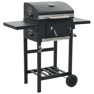 vidaXL 3-in-1 Outdoor-Pizzaofen & Grill Schwarz - Schwarz