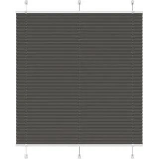 Plissee Schwarz 120x150 cm Stoffbreite 119,4 cm Polyester - Schwarz