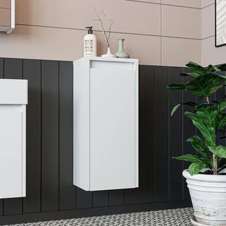 Badmöbelset - LEO - Unterschrank mit Waschbecken - Badezimmer Möbel - Gäste WC - Weiß