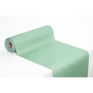 Mank Tischläufer aus Airlaid Vlies in Eukalyptus Grün 40 cm x 24 m, Tischband für Geburtstage & Hochzeiten, Bunte stoffähnliche Dekoration zu verschiedenen Anlässen