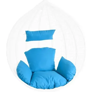 Sitzkissen Auflage Kissen für Hängesessel Sitzpolster Rückenpolster Hellblau - Blau