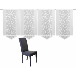 Schiebegardine HOME WOHNIDEEN "JENNA" Gr. 1, weiß, B:57cm H:125cm, Jacquard, Polyester, Gardinen, Schiebegardine, Schiebevorhang Jacquard Set, inkl. Befestigungszubehör, Topseller