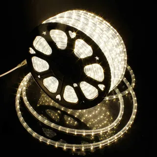 kefflum LED Lichterschlauch Aussen Warmweiß 30M 1080 LEDs, IP65 Wasserdicht lichtschlauch für Innen und Außen 3100K Lichtschläuche für Garten Weihnachten Dekoration Zaun Dach Beleuchtung